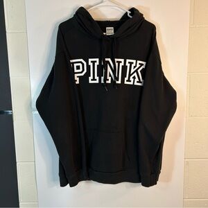 PINK Victoria's Secret Black and White Hoodie